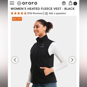 NWT Ororo Heated Fleece Vest Size Medium